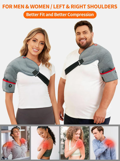 Vofuoti Portable Cordless Shoulder Heating Pad with 7.4V 10000mAh Battery