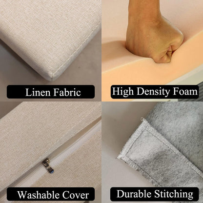 SAMTY Bed Gap Filler for headboard Space Gap Filler Bolster Stopper 54x6x4 | Full Bed, Closes Gaps Between Headboard And Mattress With Supportive Foam And Removable Washable Linen Cover