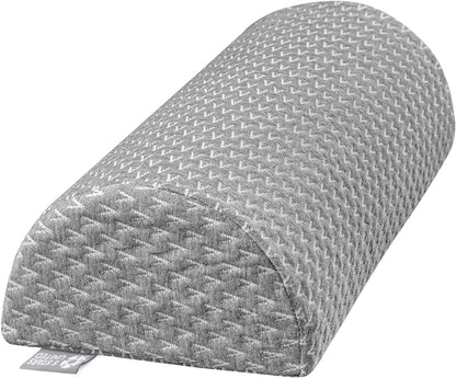 5 STARS UNITED Knee Pillow for Back Sleeping – Half Moon Bolster Pillow for Legs, Under Knee Pillow for Sleeping on Back, Memory Foam Leg Pillow for Back Pain, White