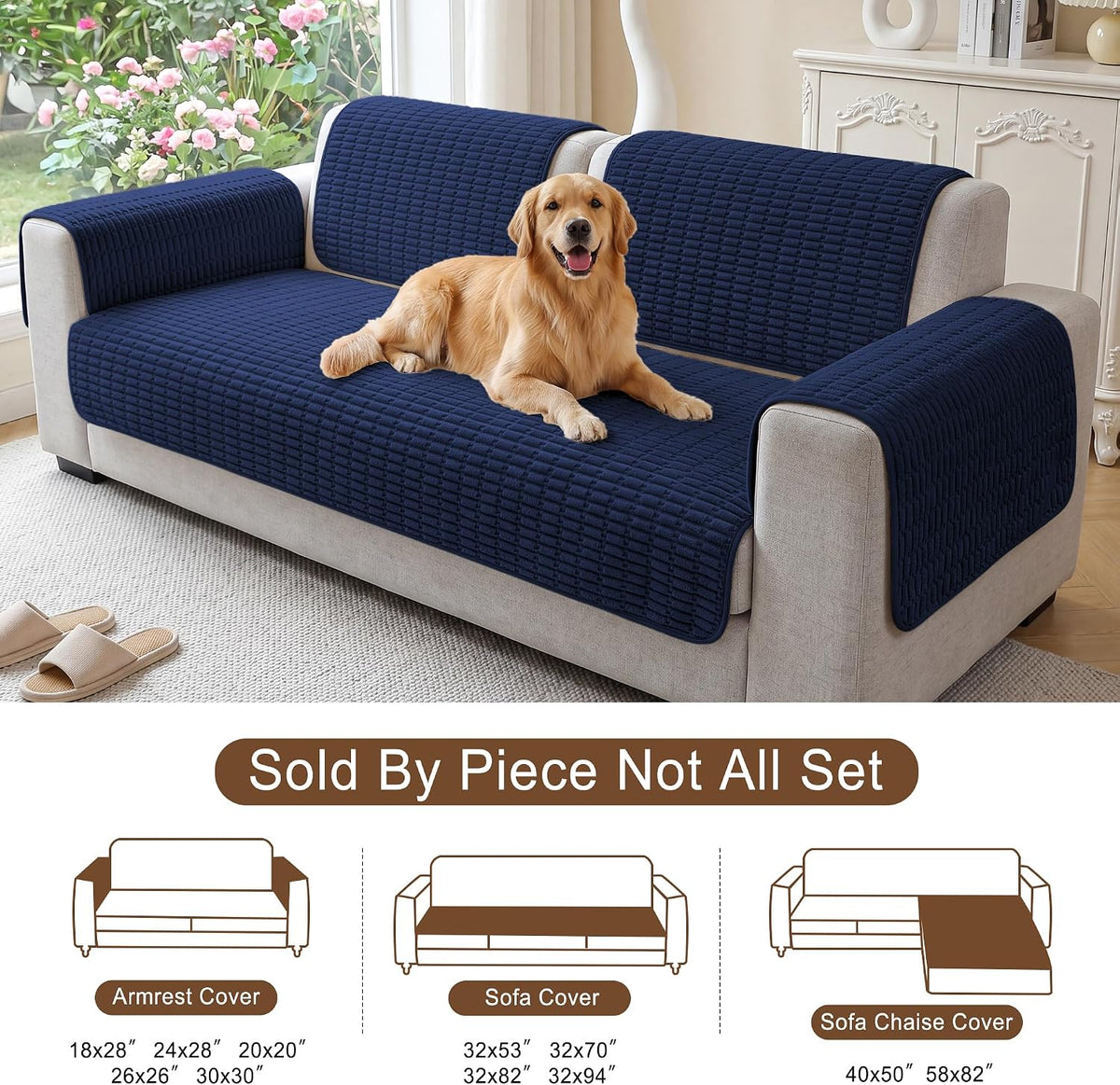 Foxdecor Couch Arm Covers for Sofa Arm Chair Covers Set of 2