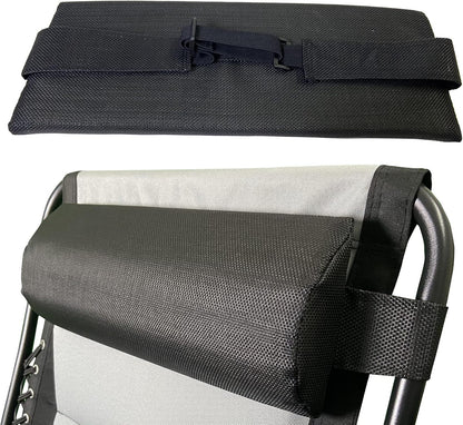 Ostlttyn Head Pillow for Lounge Chair Zero Gravity Chair Patio Lawn Recliner Chair, Large Zero Gravity Chair Cushion w/Adjustable Elastic Band, Soft Recliner Head Pillow for Indoor Outdoor