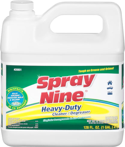 Spray Nine 26832 Heavy Duty Cleaner, Degreaser & Disinfectant for Kitchens, Bathrooms, Yard Equipment, Automotive & Industrial 32 Fl Oz. (Pack of 1)