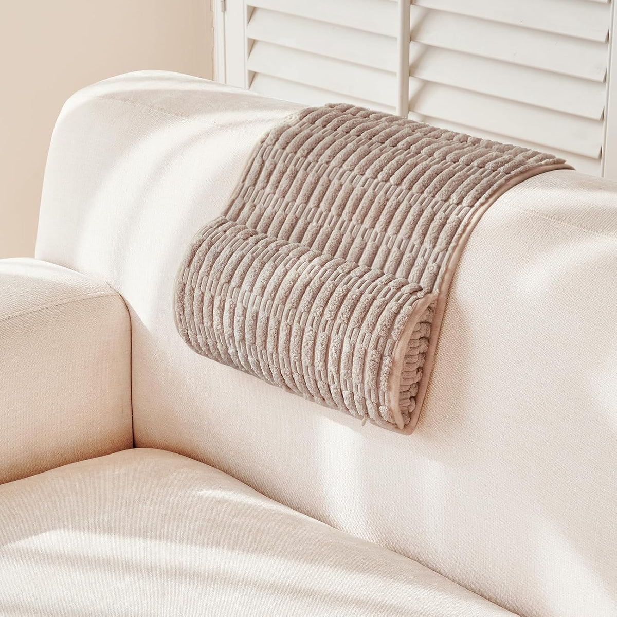 Headrest and Support Pillow,Recliner Pillow for Neck, Head, or Foot for Office or Massage Chairs, Neck Pain Relief and Cervical Support. Nonslip, Zipped Cover.(Cream, 5.5" Wx13 Lx3 H)