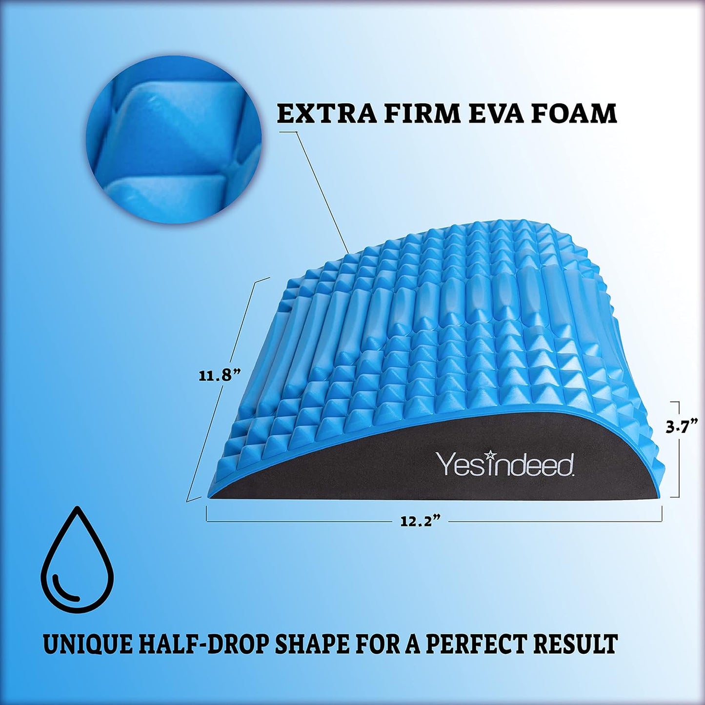 Back Stretcher Pillow – Pain Relief for Lower Back, Lumbar Support, Posture Correction, Sciatica Aid, Orthopedic Design, Easy to Use at Home, Office, or Anywhere, Orthopedist Recommended