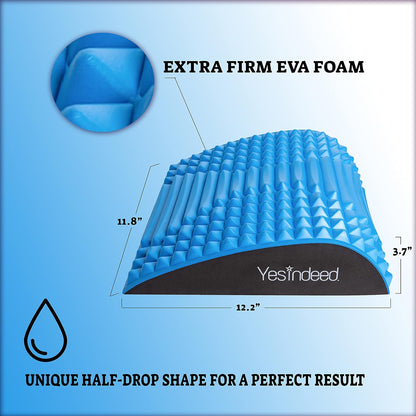 Back Stretcher Pillow – Pain Relief for Lower Back, Lumbar Support, Posture Correction, Sciatica Aid, Orthopedic Design, Easy to Use at Home, Office, or Anywhere, Orthopedist Recommended