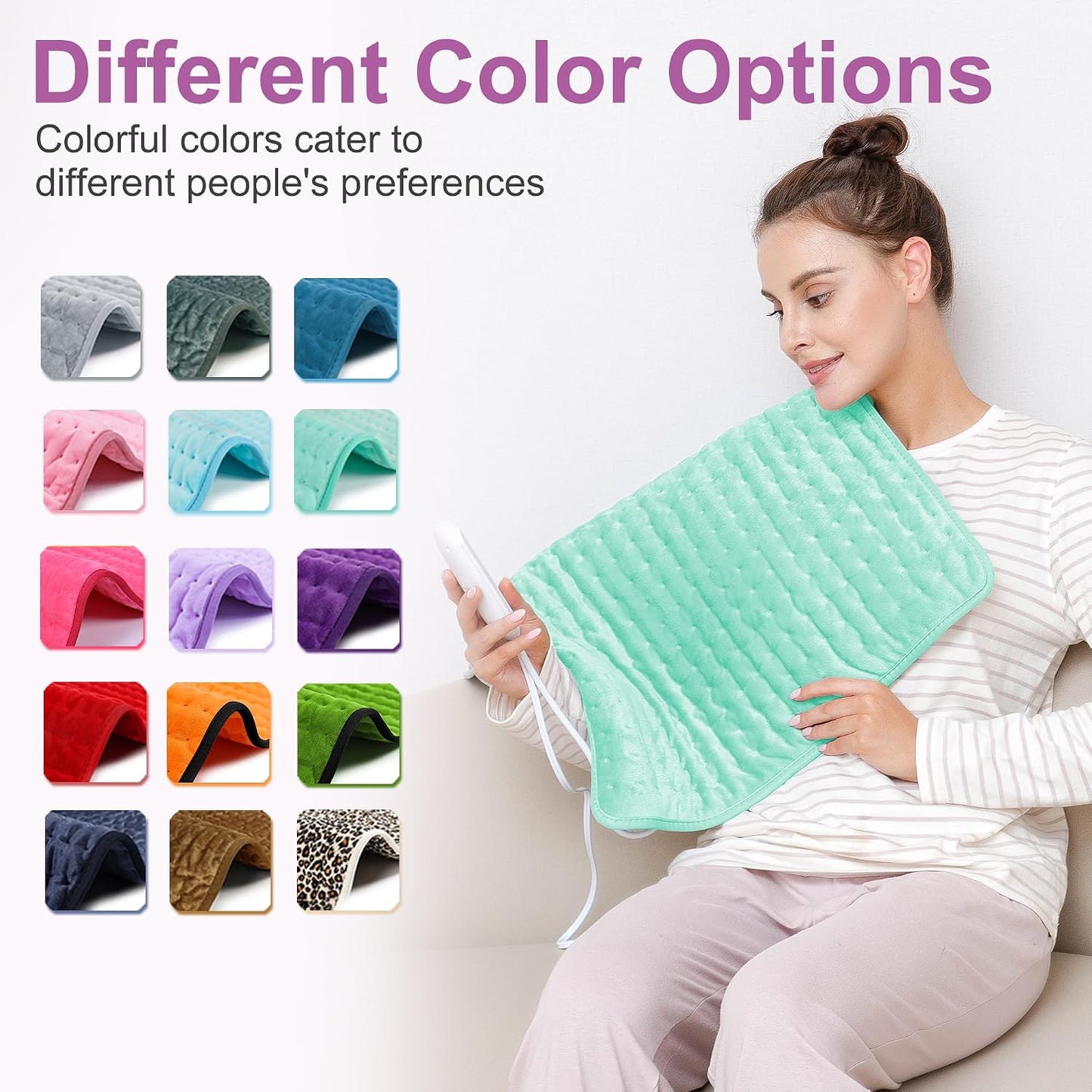 Heating Pad,Heated Blanket,Heating Pad for Back Neck,Grey,24x12 Inch | Electric Heating Pad,Dry/Moist Heat Heating Pads,Heating Pads for Shoulder,Abdomen,Heat Pad for Women Men,Birthday Gift