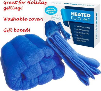 XL Microwavable Heating Pad with Cover Releases Moist Heat for Back Pain