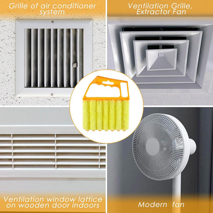 Geiserailie 2 Pcs Window Venetian Blind Cleaner Duster Tool Washable 7 Fingers Dusting Cleaner and Air Vent Shutter Brush Blinds Air Conditioner Fan Duster Dirt Housekeeping Tool (2 Color)