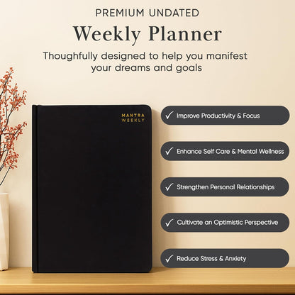 2026 Planner, Daily Journal & Gratitude Journal All-In-One with To Do List, Self Care Prompts & Habit Tracker - 7 x 10 - Pink