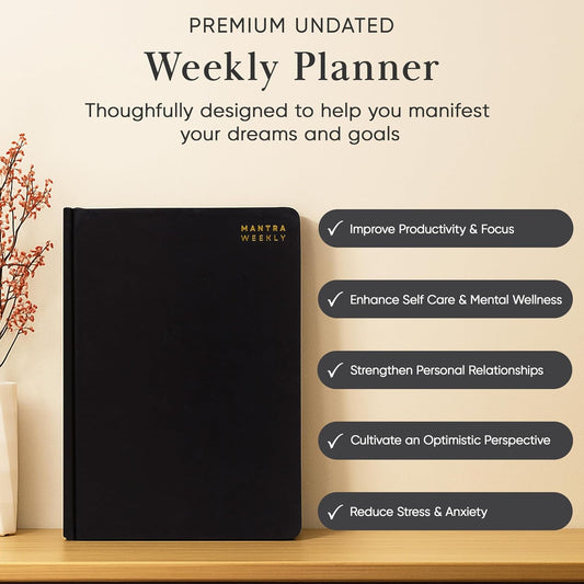 2026 Planner, Daily Journal & Gratitude Journal All-In-One with To Do List, Self Care Prompts & Habit Tracker - 7 x 10 - Pink