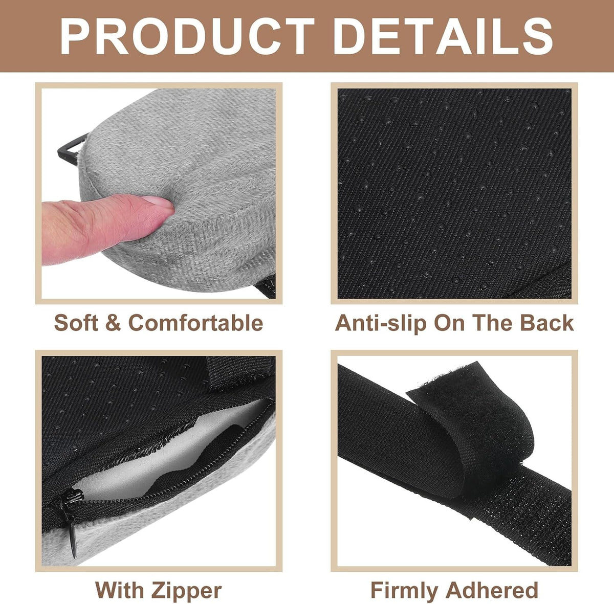 uxcell Memory Foam Chair Armrest Pads,2 Pair Office Chair Arm Cover(Black)
