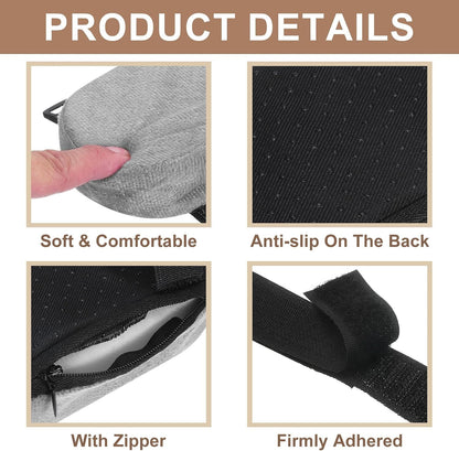 uxcell Memory Foam Chair Armrest Pads,2 Pair Office Chair Arm Cover(Black)