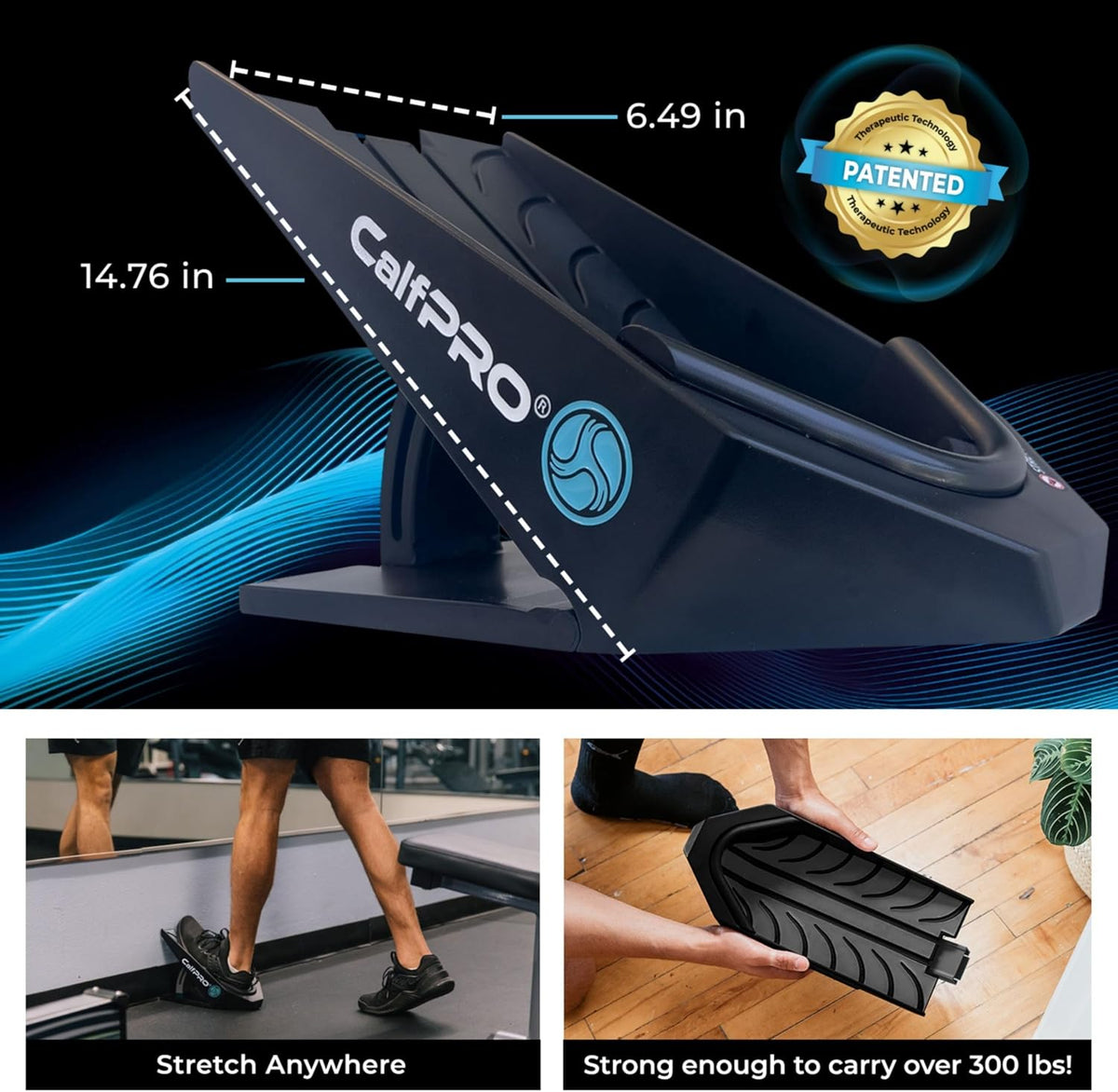 CalfPRO Slant Board for Calf Stretching - Deep Calf Stretcher & Foot Rocker
