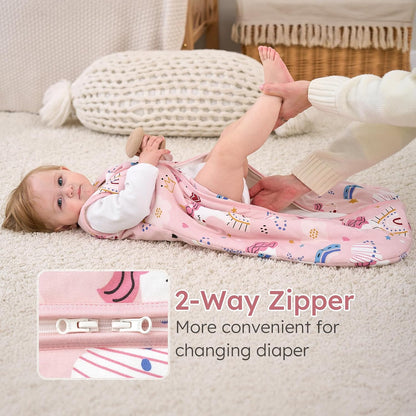 Yoofoss Baby Sleep Sack 0-6 Months Wearable Blanket for Babies 100% Organic Cotton 2-Way Zipper TOG 0.5 Toddler Sleeping Sack 3 Pack, Sleep Sacks