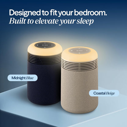 BLUEAIR Air Purifiers with Sunrise Alarm Clock for Home Bedroom Dorm, Beige
