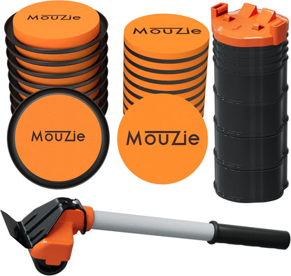 Heavy Duty Furniture Sliders Movers Slider Pads Mover Coasters with Lifter Tool Lift Jack Set for Lifting and Moving Large Appliance and Furniture Over Carpet Hardwood Floors Tile
