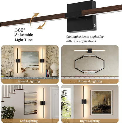 Rayogale Black Battery Operated Wall Sconce with Remote Control 8000mAh