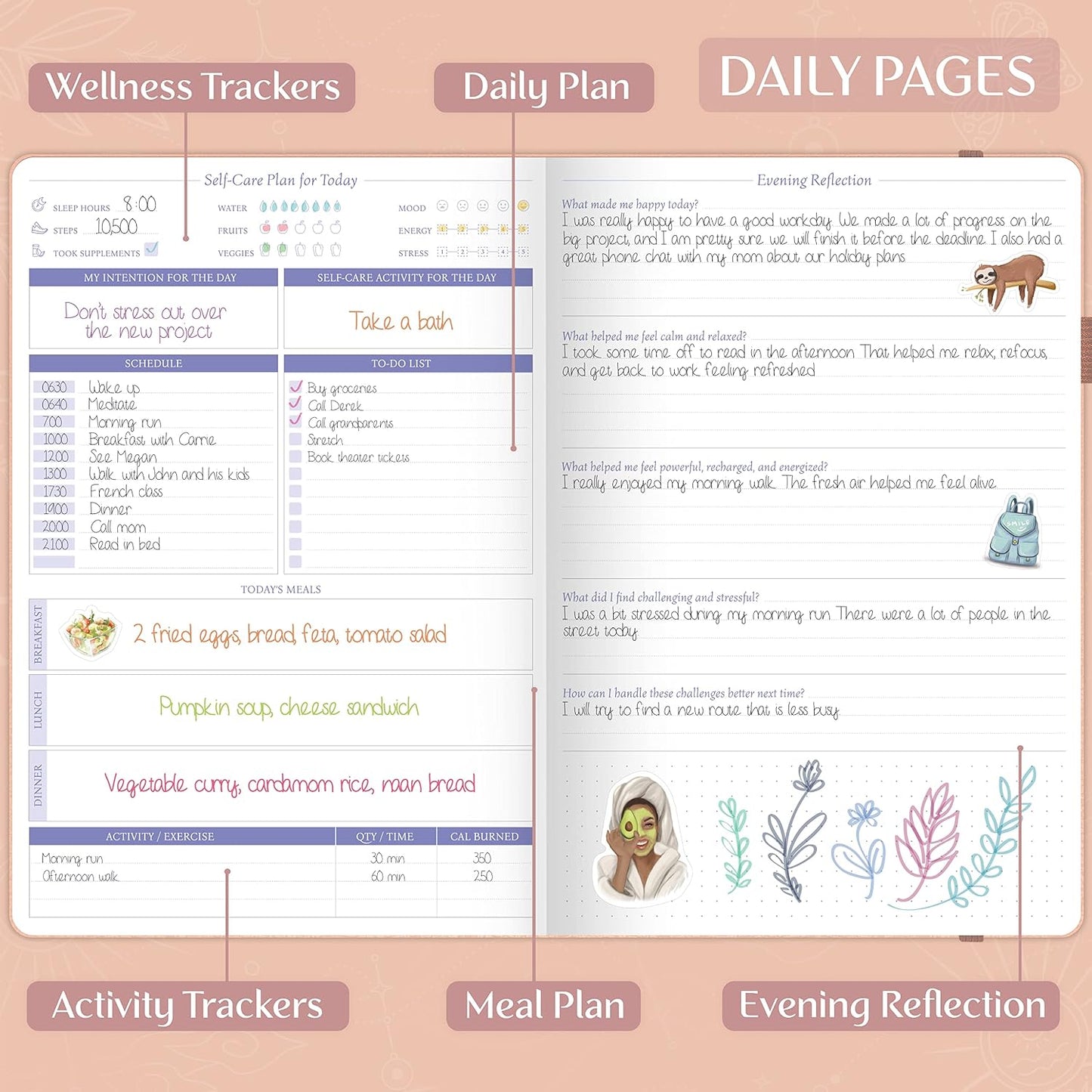 Legend Self-Care Journal – Guided Daily Reflection Journal to Support Mental & Physical Health – Daily Mood, Meditation & Personal Development Notebook – 7.1x10.5”, Lasts 3 Months (Turquoise)