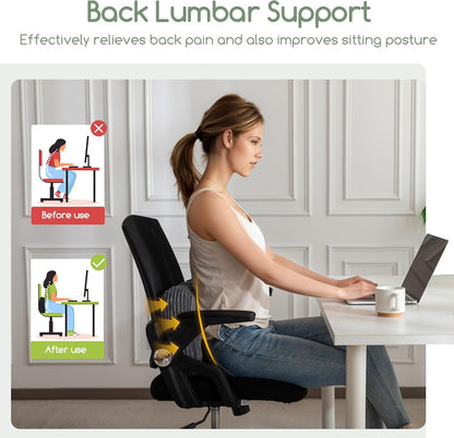 HIGOGOGO Lumbar Support Pillow for Recliner Chair/Accent Chair/Couch/Office Chair, Tufted Corduroy Back Support Cushion for Elderly, Recliner Cushions for Back Rest, Pain Relief, Reading, Dark Grey