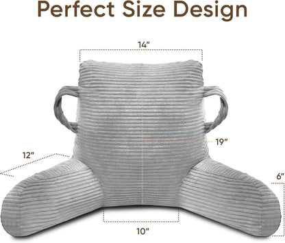 Reading Pillow for Sitting in Bed Adult, Memory Foam, Pockets