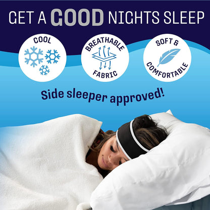 CozyPhones Sleep Headphones - Over Ear Headphones from Ultra Thin Cool Mesh Wired for Side Sleepers, Meditation, Running, Laptop, and Phone - White