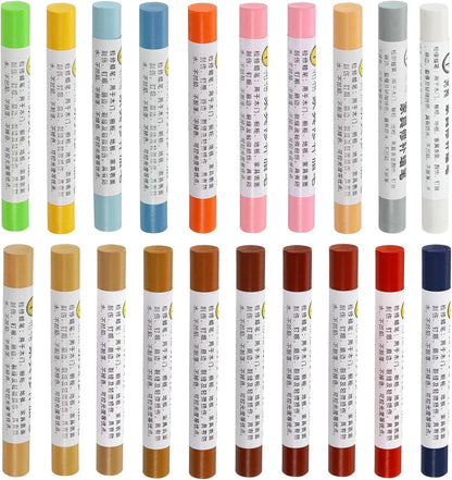 uxcell Furniture Repair Wax Crayons Kit, 20Pcs - Wood Filler Stick, Touch Up Furniture Markers - for Scratches Holes Tables Desks Wooden Floor Laminate Covers, Gray Series