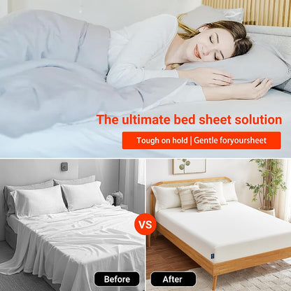 Bed Sheet Holder Straps Adjustable Non-Slip Sheet Clips | Adjustable Length, Non-Slip Grip, Secure Sheet Hold, Easy Installation, Durable Elastic Straps, Fits Most Mattresses