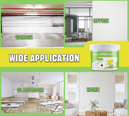 Drywall Repair Kit, Spackle Paste with Patches & Tools for Wall Hole Fix | 10.6oz Wall mending agent for drywall, plaster, wood, stucco. Waterproof, crack-resistant, residue-free ＆ formaldehyde-free