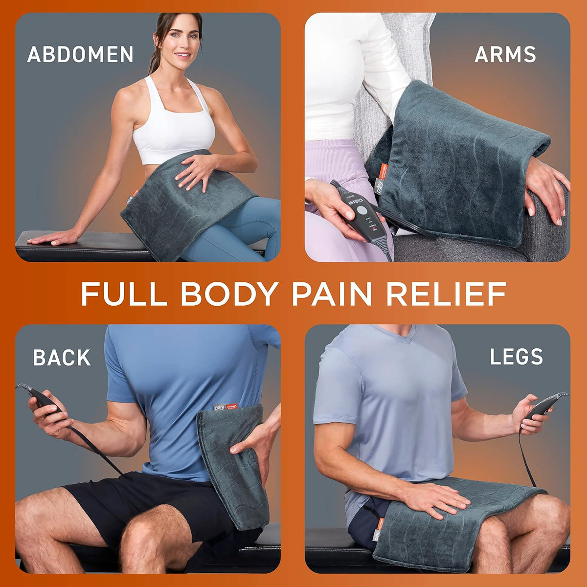 Pure Enrichment PureRelief Pro Far Infrared XL Heating Pad, 4 Heat Settings