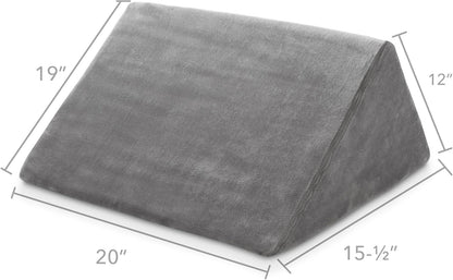 Saloniture Triangle Wedge Massage Table Bolster Under-Knee Pillow, Extra Large - 19 x 12 x 20 x 15.5 Inch - Black