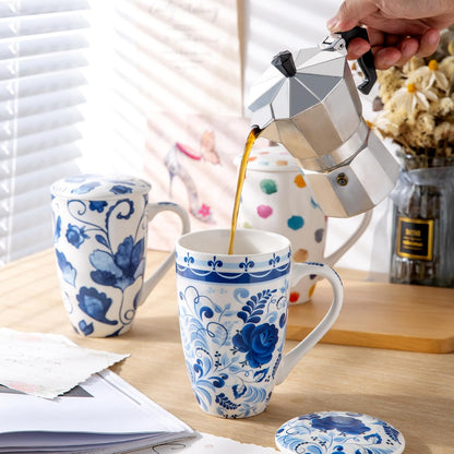 GBhome Tea Mug with Infuser and Lid,18 oz Loose Leaf Tea Cup with Steeper