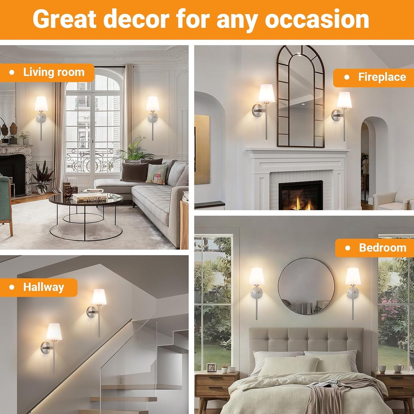 Battery Operated Wall Sconces Set Of Two, Wireless Battery Wall Light With 10000mAh RGB Rechargeable Magnetic Bulb, Rechargeable Wall Sconce With Remote Control For Bedroom, No Electrician Required