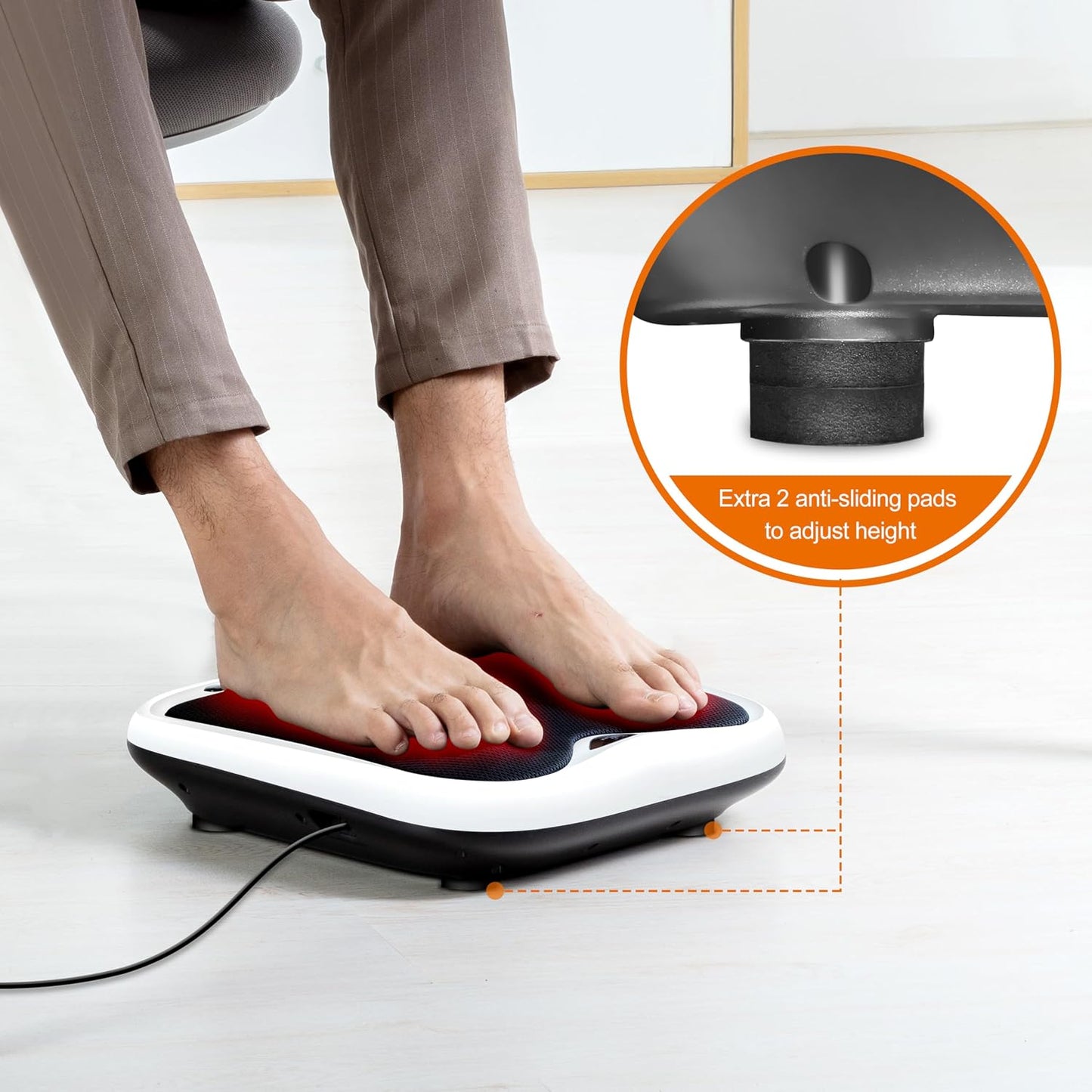 Snailax 2-in-1 Shiatsu Foot and Back Massager with Heat - Kneading Foot Warmer, Electric Feet Massage, Massagers for Back,Leg, Gift for Women Men