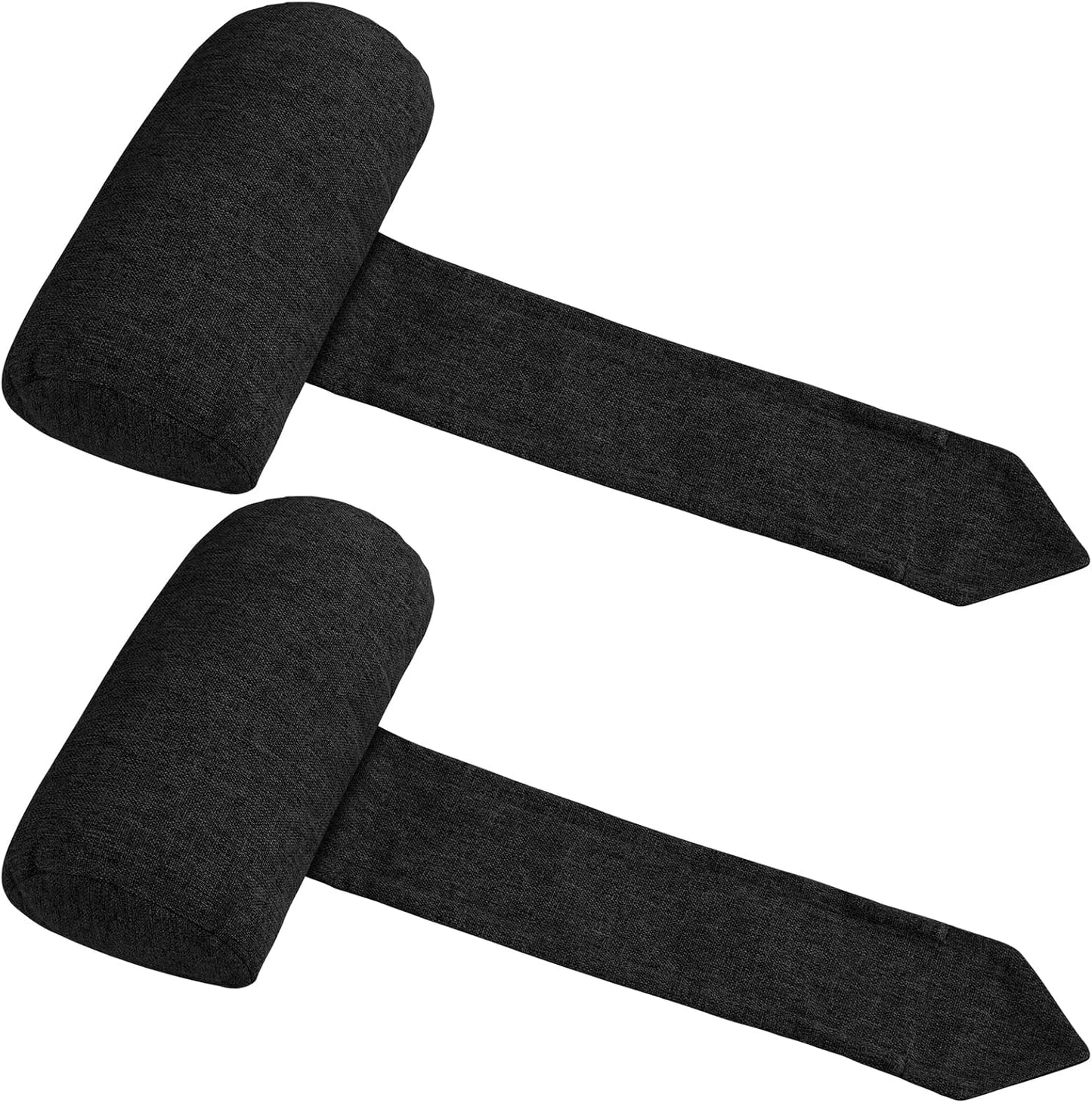 Marsui 2 Pcs Chaise Lounge Headrest Pillow Beach Chair Pillow for Adult Outdoor All Weather Patio Swim Pool Sunbathing Recliner Neck Rest Cushion Supplies with Non Slip Weighted Tail(Dark Grey)