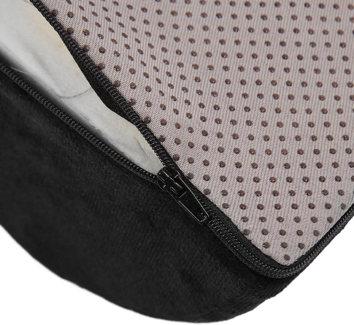 ZJchao Black Half Moon Bolster Pillow, Memory Foam Leg Knee Neck Lumbar Support Cushion for Elderly, Non-Slip Foot Rest for Side Sleepers, Home Bed Comfort Support
