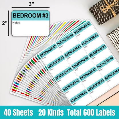 Kingtac 500pcs Food Freezer Labels, 1 x 3 Inch Removable for Food Containers, Mason Jar, No Residue Food Storage Labels Perfect for Kitchen Cannot be Torn