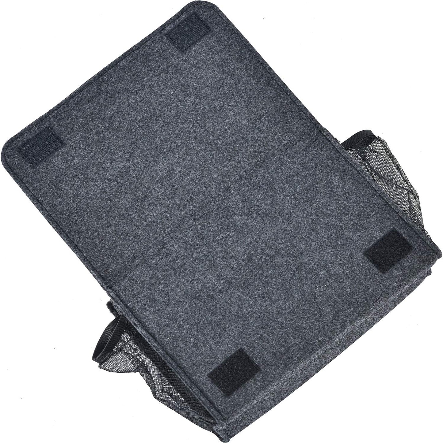 Zafit Bedside Caddy, Large Size Bedside Storage Organizer Bedside Organizer Caddy for Magazine Remotes Phone (13.4'' x 18.1'' Plus Size, Dark Grey)
