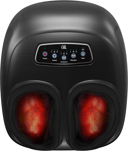Shiatsu Foot Massager with Heat and Compression, Kneading, Rolling,Electric Feet Massager for Plantar Fasciitis, Neuropathy, Feet Heater, Foot Warmer for Women, Size Up to 14"