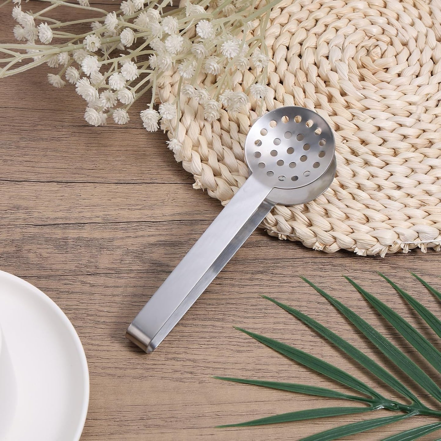 Tea Bag Squeezer Tongs, Stainless Steel Teabag Strainer Dispenser Gripper Picker Accessories for Tea Drinkers Gifts(Gold)