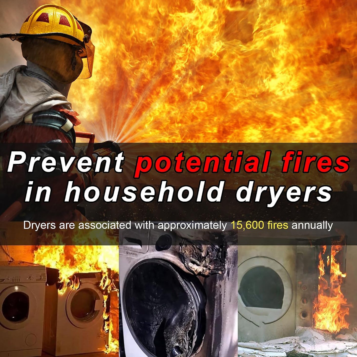 Dryer Vent Cleaner Universal Vacuum Hose Attachment | Universal Connector, Slim Hose, Lint Removal, Tight Spaces, Dryer Vent Furniture Crevices