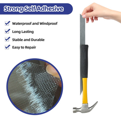 KING MOUNTAIN Grey Window Screen Repair Tape,3inX20FT Heavy Duty Screen Repair Kit for Window Screen and Screen Door Tears Holes,Strong Adhesive & Waterproof Window Screen Patch