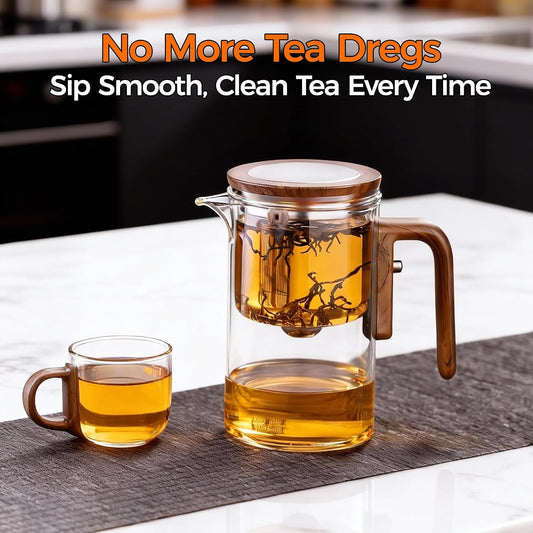 Enchanted Tea Pot, Magic Tea Pot for Loose Leaf Tea Steeper, Heat Resistant Borosilicate Glass Teapot with Tea Infuser, Ideal Gift for Tea Lovers - 20 oz (600 ml)