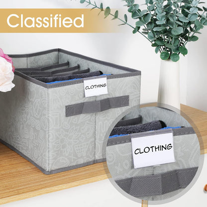 50pcs Labels for Storage Bins Plastic Label Clip, Basket Labels Clip On Wire Shelf Price Label Holder Merchandise Sign Display Holder, 50pcs Label Insert Included (1.96IN*1.65IN)