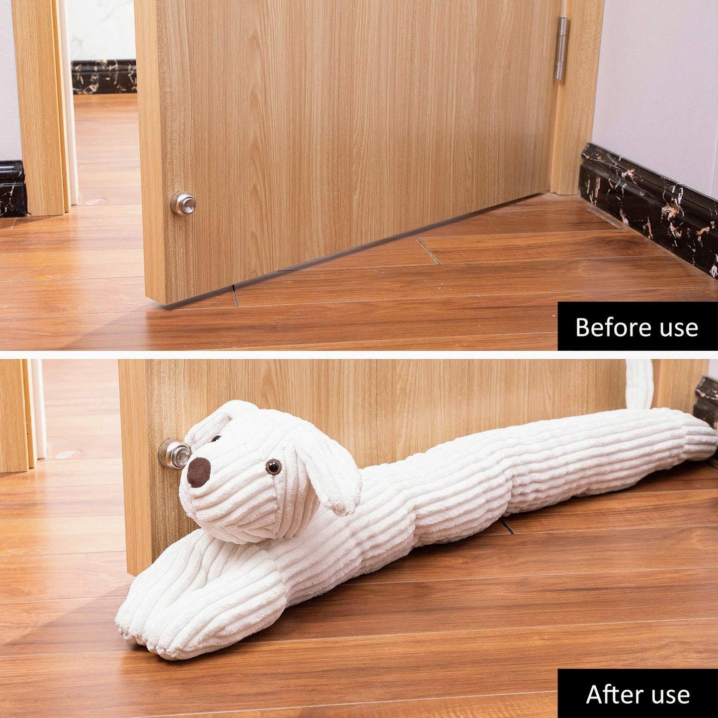 SWISSELITE 36 Inch Under Door Stopper, Decorative Door Noise Blocker | Weighted 3.2 Pounds Animal Air Draft Stopper Soundproof Energy Saver for Door & Window