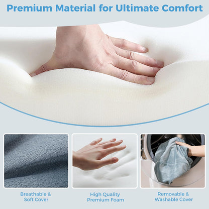 Ganondorf Adjustable Knee Wedge Pillow for Sleeping, Orthopedic Leg Elevation Pillow with Foam, Leg Pillow for Side Sleepers, Knee, Hip & Back Pain Relief, Sciatica, Swelling, Edema, Circulation