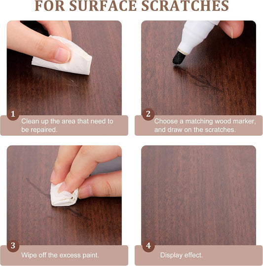 SEISSO Furniture Pens for Touch Up, 12 Colors Wood Scratch Repair Markers | Furniture Repair Kits, Professional Repair Tools for Stains, Scratches, Wood Floors, Tables, Bedposts(14 PCs)