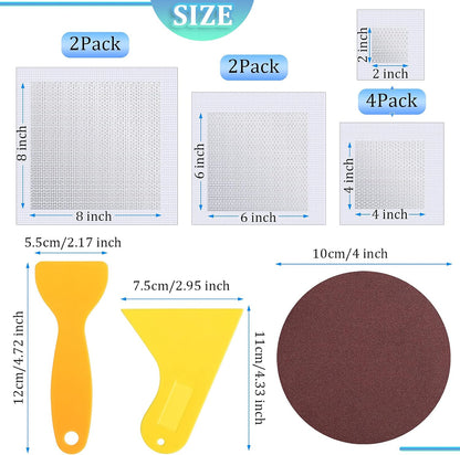 Hotop 18 Pcs Drywall Repair Kit 2/ 4/ 6/ 8'' Drywall Repair Patch Hole Wall Ceiling Patch with Self-adhesive Aluminum Mesh for Hole Spackle Plaster Paste Sheetrock Wall Repairs