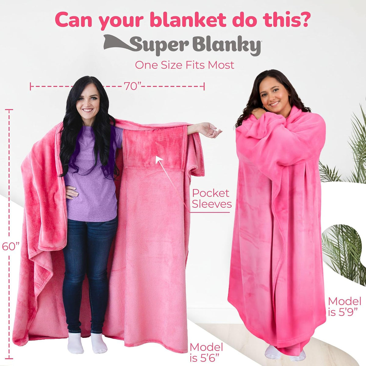 Super Blanky Wearable Blankets for Women & Men, Dorm Room Essentials, Gift for Her, Gifts for Women, Wife Birthday Gift Ideas