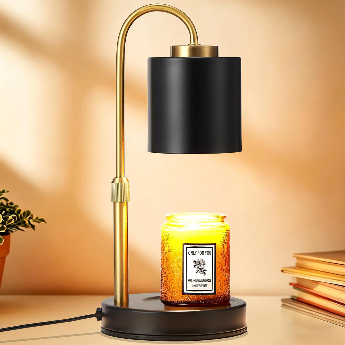 CASTLELIFE Candle Warmer Lamp with Timer & Dimmer, Height Adjustable Electric Wax Melt Warmer for Jar Candles, Gifts for Mom Home Decor, White