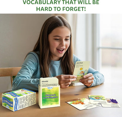 Skillmatics Vocabulary Flash Cards, SAT Prep – Wordables Level 3 | Screen-Free, Spelling Game, Learn 100 words with Wordplay, Visuals, & Soundplay, Learning Gift for Ages 8, 9, 10 & Up